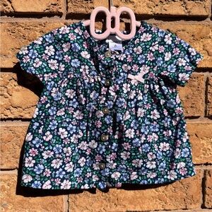 ▪️ 10/$25- Carters Floral Print Cotton Blouse